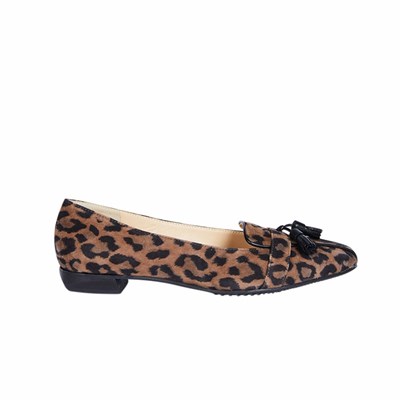 Brunate Flache Ballerinas Damen Leopard | BYRA92361