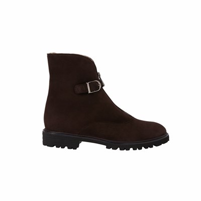 Brunate Lambskin Gefütterte Klassische Stiefeletten Damen Braun | EWVY84035