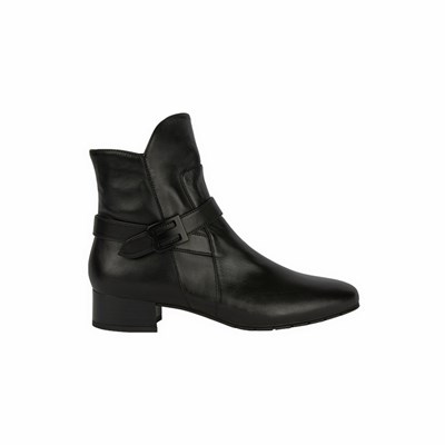 Brunate Riemen And Logo Schnallen Stiefeletten Damen Schwarz | SMXB29746
