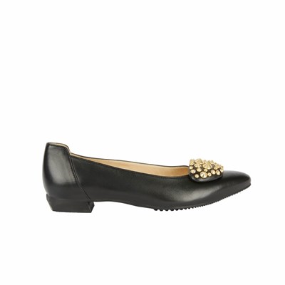 Brunate Stunning Button Accessory Ballerinas Damen Schwarz | KEXV75920