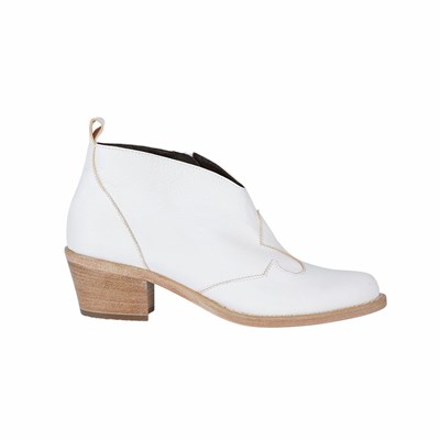 Brunate Western Ankle Boot Stiefeletten Damen Weiß | ZDTW64193